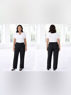 Pendleton Black Straight-Leg Dress Trousers Size 14 GUC